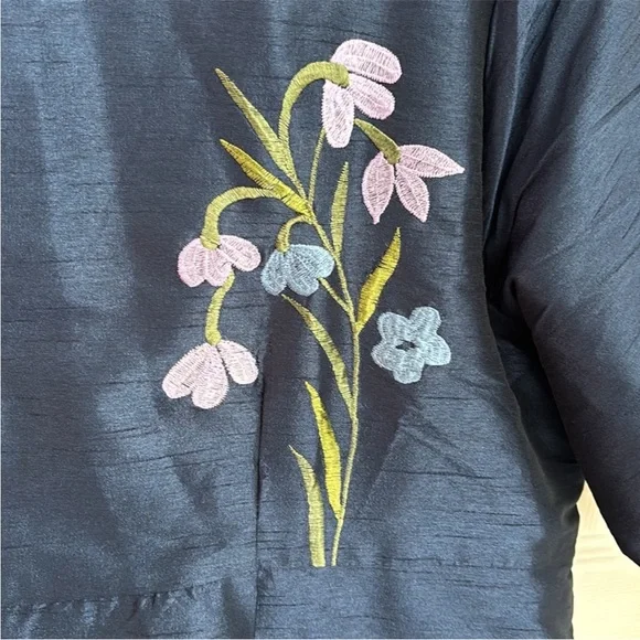 🌸 Eshakti Wayward Fancies Floral Embroidered Trapeze Dress 14 XL GORGEOUS HTF - Picture 6 of 12